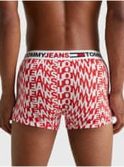 Tommy Jeans Červeno-bílé pánské vzorované boxerky Tommy Jeans L