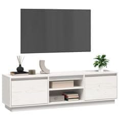 Greatstore TV skříňka bílá 140 x 35 x 40 cm masivní borové dřevo