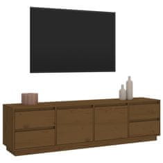 Greatstore TV skříňka medově hnědá 176x37x47,5 cm masivní borové dřevo