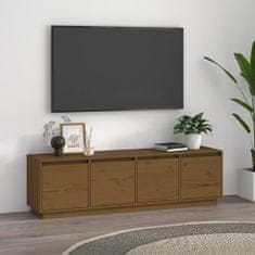 Greatstore TV skříňka medově hnědá 156 x 37 x 45 cm masivní borové dřevo