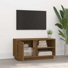 Greatstore TV skříňka medově hnědá 80x35x40,5 cm masivní borové dřevo