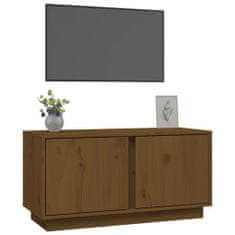 Greatstore TV skříňka medově hnědá 80x35x40,5 cm masivní borové dřevo