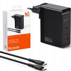 Mcdodo GAN Fast Mcdodo USB-C PD USB-A QC 100W univerzální nabíječka pro notebooky CH-8105