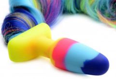 Easytoys Rainbow Unicorn Anal Plug With Tail Tailz