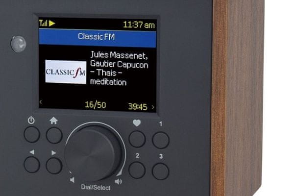 klasický radiopřijímač lDenver IR-135 lcd displej datum hodiny Bluetooth technologie wlan internetové rádio