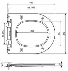 Mexen Mexen Sedátko soft-close, duroplast, slim, černá 39100185 - MEXEN