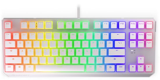 Endorfy Thock TKL Pudding Onyx White Blue, Kailh Blue, US (EY5A007)