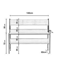 Hanah Home Počítačový stůl Demir - L199, Dub