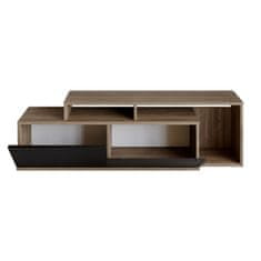 Hanah Home TV stolek Nexera - Walnut, Black, Ořech, Černá