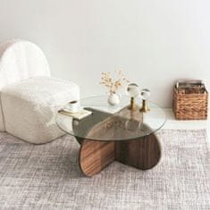 Hanah Home Konferenční stolek Bubble - Walnut, Ořech