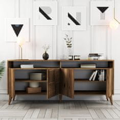 Hanah Home Skříňka Milan - Walnut, Ořech