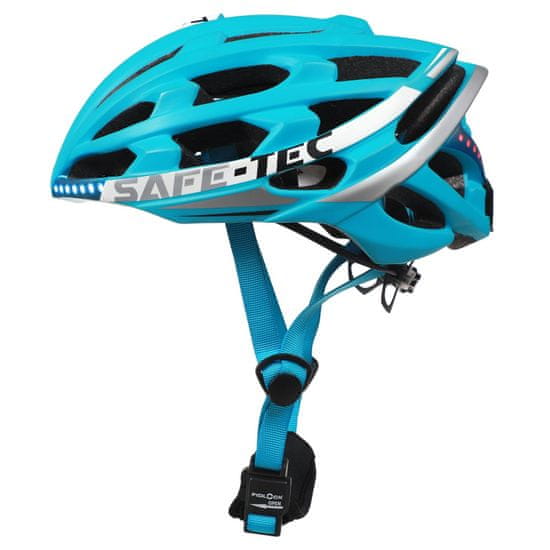 Safe-Tec TYR 2 Turquoise M chytrá bluetooth helma