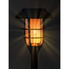 ACTIVER Lampa solární plastová 11,8 x 11,8 x 42,7 cm, černá, sada 12 ks