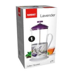 Banquet Konvice na kávu LAVENDER 1 l, fialové víko, sada 2 ks