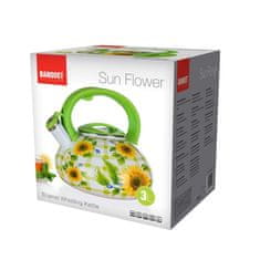 Banquet Konvice smaltovaná pískací SUN FLOWER 3 l, sada 2 ks