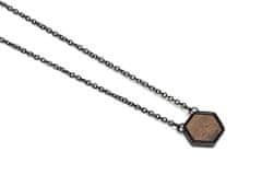 BeWooden Dámský náhrdelník Apis Nox Necklace Hexagon černá One size