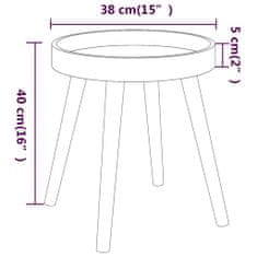 Greatstore Odkládací stolek bílý 38x38x40 cm kompozitní dřevo a borovice