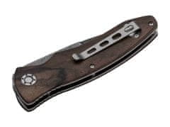 Böker Manufaktur 110197DAM Tirpitz-Damascus Wood 42 sběratelský nůž 9,9 cm, damašek, ořech