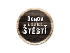 Nekupto Dřevěný podtácek Domov, láska, štěstí Sladký domov