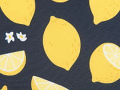 Beliani Sada 2 polštářů motiv citrónu 45 x 45 cm černé/ žluté ORCHID
