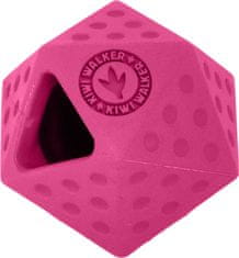 KIWI WALKER Kiwi Walker Gumová hračka s otvorem na pamlsky ICOSABALL s dírou na pamlsky, Mini 6,5cm, Růžová