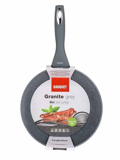 Banquet Pánev s nepřilnavým povrchem GRANITE Grey 24 cm