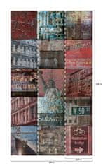 Vliesová obrazová tapeta New York Patchwork A40101, 159 x 280 cm, Enthusiast, Murals