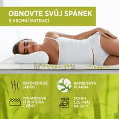 Vitapur Bamboo relax vrchní matrace z pěny lisované za studena s bambusovým vláknem, 120x200