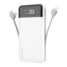 DUDAO K1Pro powerbanka 20000mAh se zabudovanými kabely White