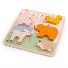 Bigjigs Toys Bigjigs Baby Dřevěné puzzle Woodland