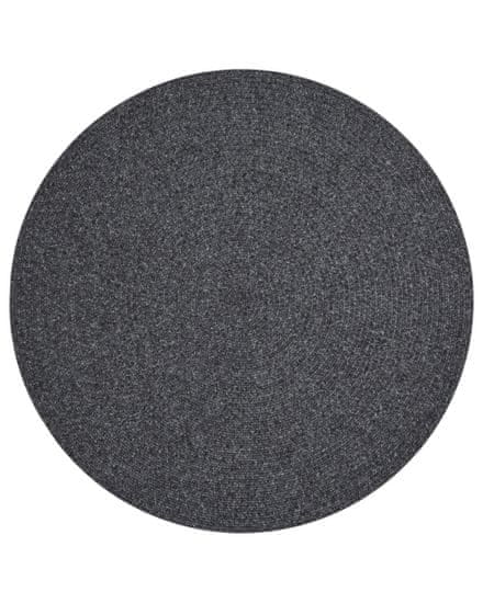 NORTHRUGS Kusový koberec Braided 105550 Dark Grey kruh – na ven i na doma