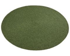 NORTHRUGS Kusový koberec Braided 105554 Green kruh – na ven i na doma 150x150 (průměr) kruh