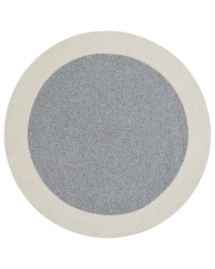 NORTHRUGS Kusový koberec Braided 105555 Grey Creme kruh – na ven i na doma