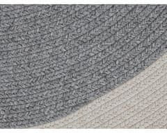 NORTHRUGS Kusový koberec Braided 105555 Grey Creme kruh – na ven i na doma 150x150 (průměr) kruh