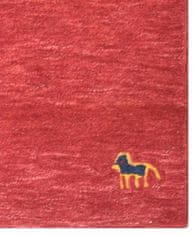 Ručně všívaný kusový koberec Asra wool red 120x170