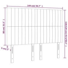 Vidaxl Čela postele 4 ks černá 72 x 5 x 78/88 cm samet