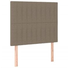 Greatstore Čelo postele s LED taupe 90x5x118/128 cm textil