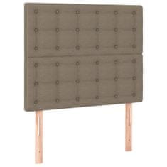 Greatstore Čelo postele s LED taupe 80x5x118/128 cm textil