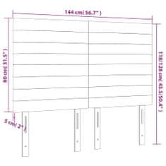 Vidaxl Čela postele 4 ks černá 72 x 5 x 78/88 cm textil