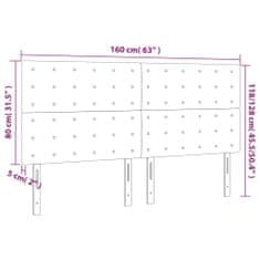 Vidaxl Čelo postele 4 ks černé 80 x 5 x 78/88 cm samet