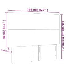 Vidaxl Čela postele 4 ks cappuccino 72 x 5 x 78/88 cm umělá kůže