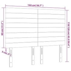 Vidaxl Čela postele 4 ks tmavě hnědá 72 x 5 x 78/88 cm textil