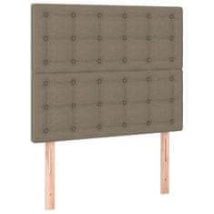 Greatstore Čelo postele s LED taupe 90x5x118/128 cm textil