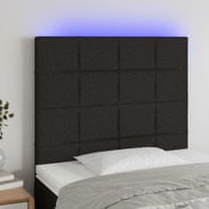 Vidaxl Čelo postele s LED černé 100x5x118/128 cm textil