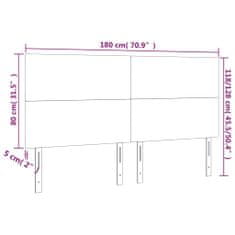 Greatstore Čelo postele 4 ks tmavě modré 90x5x78/88 cm samet