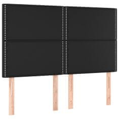 Greatstore Čelo postele s LED černé 144x5x118/128 cm umělá kůže