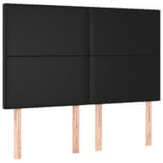 Greatstore Čelo postele s LED černé 144x5x118/128 cm umělá kůže