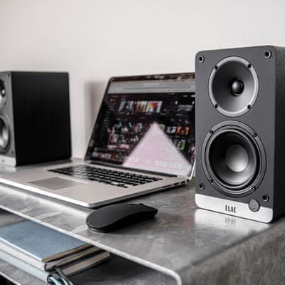  regálové reproduktory elac debut connex dcb41 bluetooth usb hdmi arc bassreflex skvělý zvuk 50w výkon zesilovače třídy d 