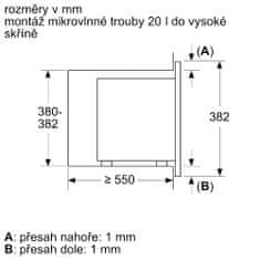 Bosch vestavná mikrovlnná trouba BFL623MB3