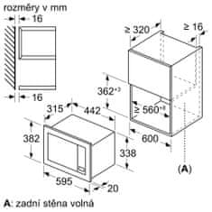 Bosch vestavná mikrovlnná trouba BFL623MB3